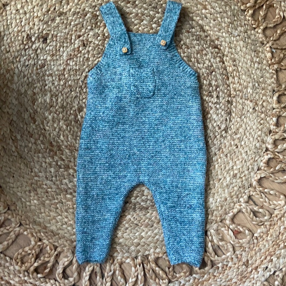 Teal knit romper